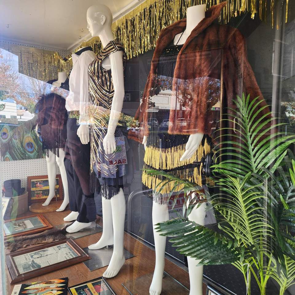 Great mornings hard work doing our Art Dec window Michele Day and Kaelan from Leeton High School Items in store are for sale now, Sadly window display items are NOT for sale #highlights