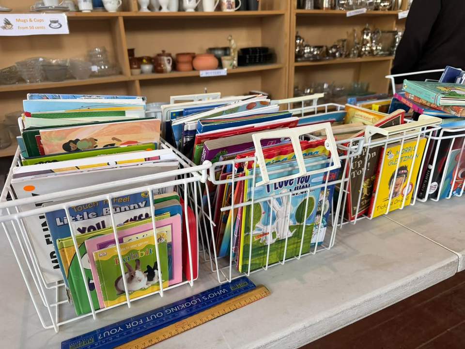 School holidays!
Books and Games out.
Winter special!
All bottoms 50 cents.
Plants!
Perfect weather for gardening.
Entertaining season has arrived.
Here till 2.
69 Arundel Street South, next door to the Anglican Church.