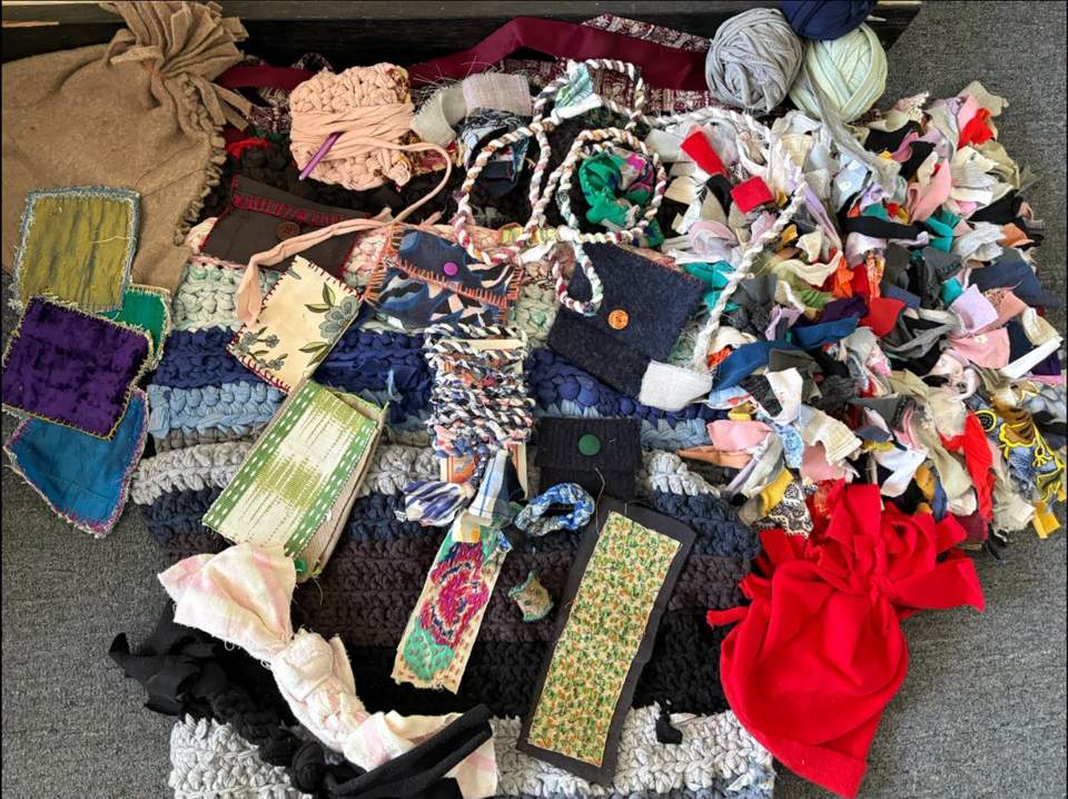 A pile of textiles destined for landfill (cos only 0.3% of textiles sent for recycling actually are!) transformed into something new!
Rag mats, purses, bags, tshirt yarn, bookmarks, patches, decorative string, pet toys and more!
We don’t have capacity to hand recycling everything.. We want you to think differently to what happens to your clothing when they are too far gone for the op shop. What reuse can do you at home?
Henley Opportunity Shop
360 Seaview Road Henley Beach SA
Tuesday to Friday 10am - 4pm
Saturday 11am - 4pm