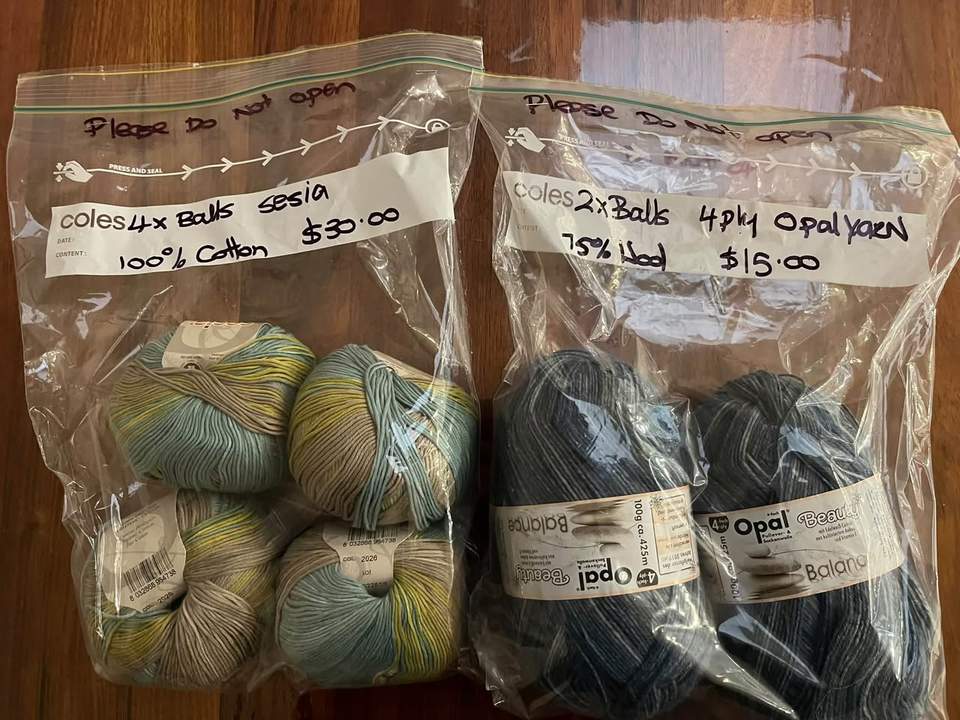 We have some great wool for sale! So if you’re a knitter these are perfect! All are priced and bagged. Bags can not be opened. We have plenty of needles too! Available tomorrow.
