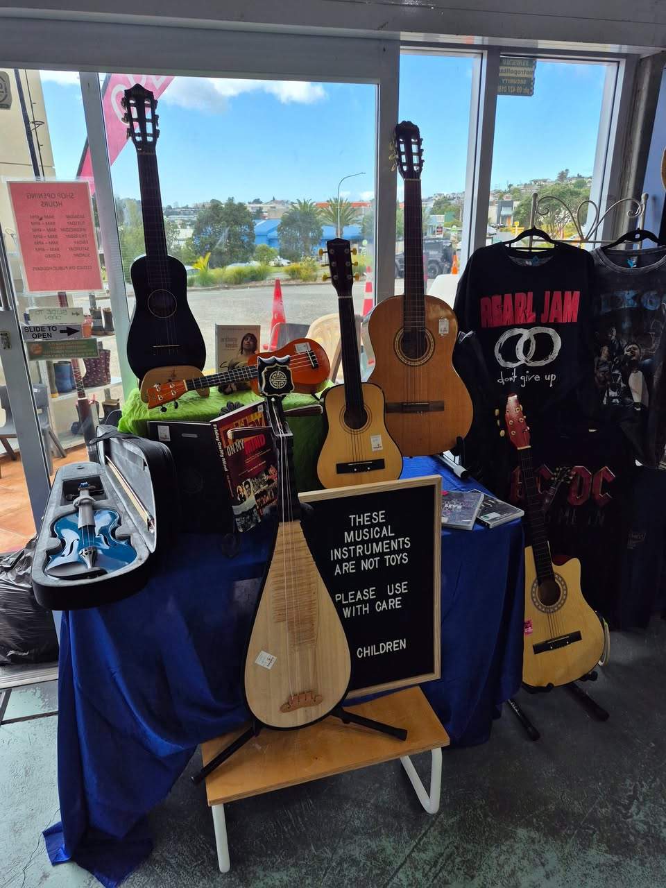 Musical instruments, books, DVDs, CDs, craft and gardening items feature at Whangaparāoa Hospice Shop.