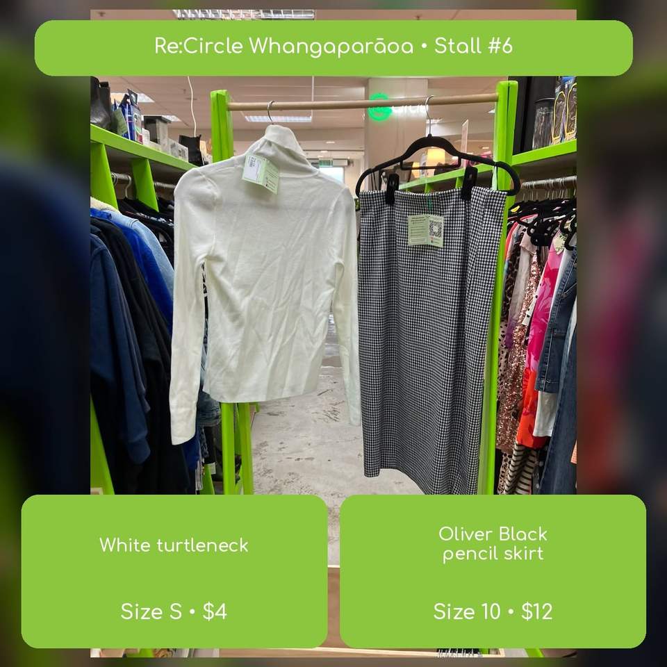 NEW SELLER ALERT — STALL #6
A fresh stall has just landed at Re:Circle Whangaparāoa, and the prices are giving serious “grab it before someone else does” energy
 Levi’s Ribcage Bell jeans, size 28 — $39
 Whistle tailored trousers, size 10 — $14
 Portmans polka-dot blouse, size S — $12
 Pink blouse, size S — $6
 Whistle multicolour long dress, size 10 — $20
 White turtleneck, size S — $4
 Oliver Black pencil skirt, size 10 — $12
 Long beach dress, size S — $8
 Long summer dress, size S — $7
Only one of each—see something you love? Don’t do the “I’ll come back later” thing.
 Re:Circle Whangaparāoa
Level 4, next to Chipmunks, Coast Plaza
719 Whangaparaoa Road, Manly
Got clothes sitting at home? Book a stall, price your items, and we’ll do the selling while you track sales in real time.
#NewSellerAlert #ReCircleWhangaparaoa #CoastPlaza #SecondhandStyle #PrelovedFashion #ShopCircular #OnlyOne