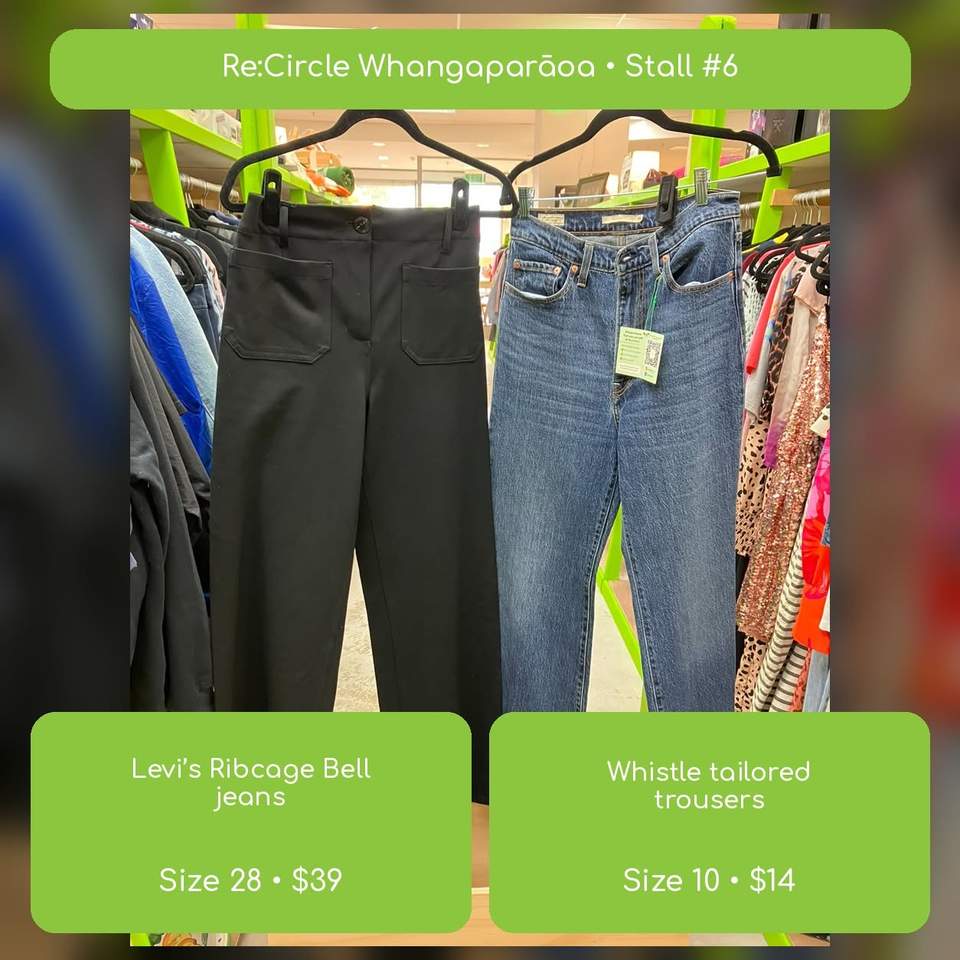 NEW SELLER ALERT — STALL #6
A fresh stall has just landed at Re:Circle Whangaparāoa, and the prices are giving serious “grab it before someone else does” energy
 Levi’s Ribcage Bell jeans, size 28 — $39
 Whistle tailored trousers, size 10 — $14
 Portmans polka-dot blouse, size S — $12
 Pink blouse, size S — $6
 Whistle multicolour long dress, size 10 — $20
 White turtleneck, size S — $4
 Oliver Black pencil skirt, size 10 — $12
 Long beach dress, size S — $8
 Long summer dress, size S — $7
Only one of each—see something you love? Don’t do the “I’ll come back later” thing.
 Re:Circle Whangaparāoa
Level 4, next to Chipmunks, Coast Plaza
719 Whangaparaoa Road, Manly
Got clothes sitting at home? Book a stall, price your items, and we’ll do the selling while you track sales in real time.
#NewSellerAlert #ReCircleWhangaparaoa #CoastPlaza #SecondhandStyle #PrelovedFashion #ShopCircular #OnlyOne