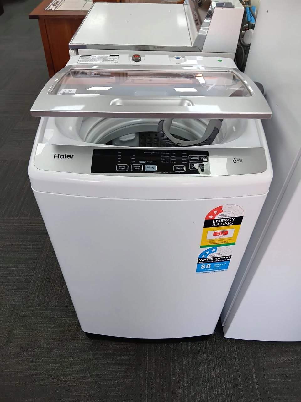 We have white-ware on the shop floor.
Washing machines, fride and dryer.
These sell fast , come see us or call to check  availability on 03 688 3965
