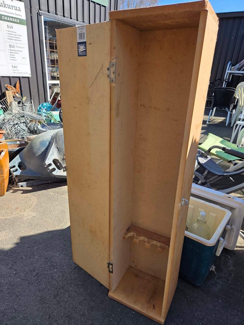 Furniture, planters, tools and bicycles feature at Wāhi Tukurua in Whitianga.