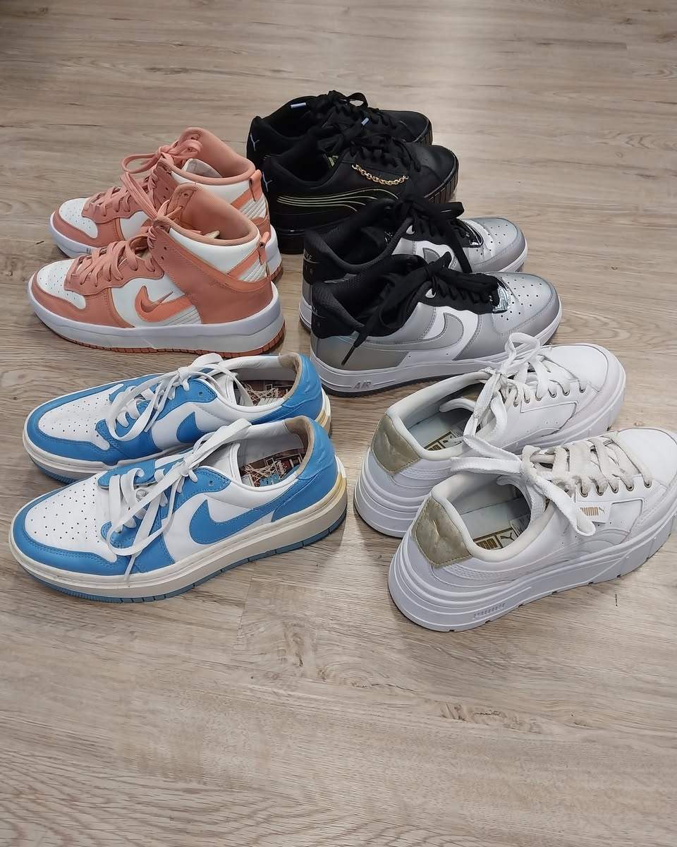 Shoes in US size 8 / EU 37–38 are in store at The Charity Corner.