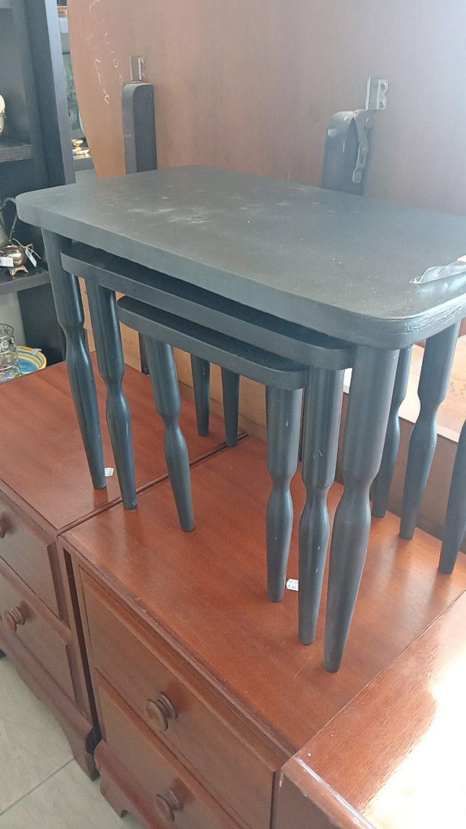 A nest of tables is $12 at Blenheim Family Store.