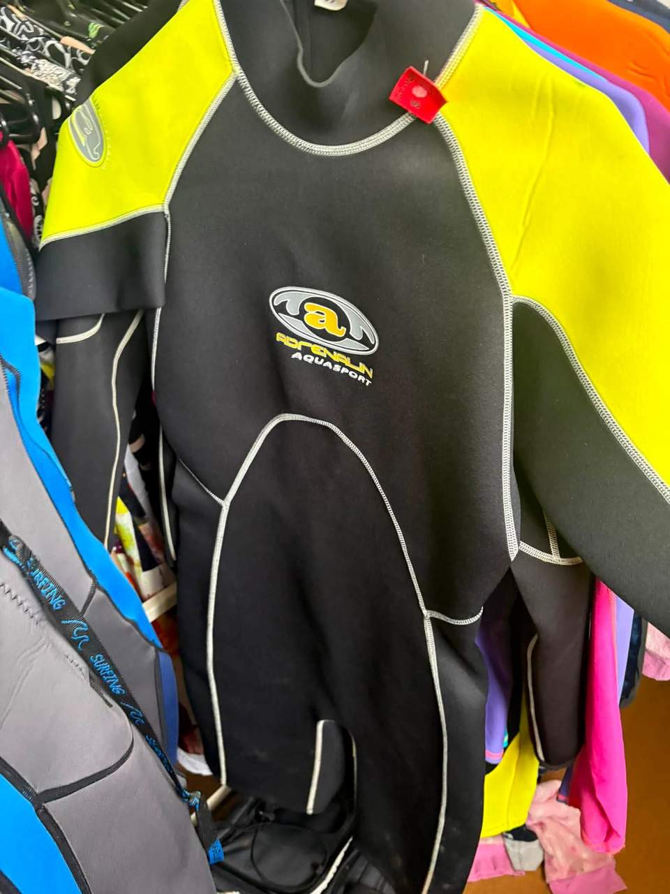 You never know what you will find at our Op Shop! A saddle, a costume, children’s wetsuits, crochet blankets……