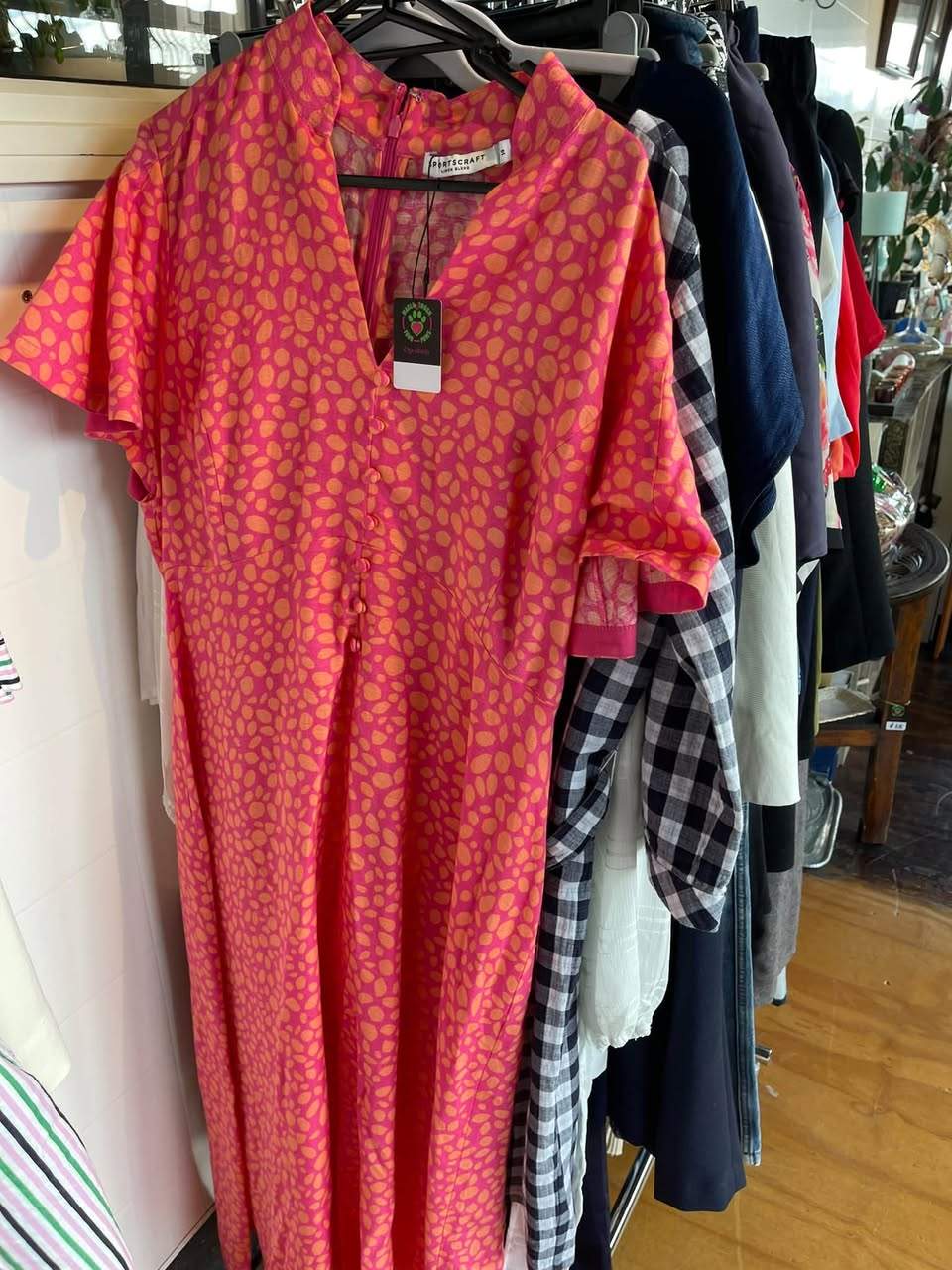 Sports craft fan? We have this small range of sports craft dresses donated as well as some other designer items.
All at bargain prices.  Come and browse and update your wardrobe with us - open 7 days a week at 5 Mills Road and Ford Road East.