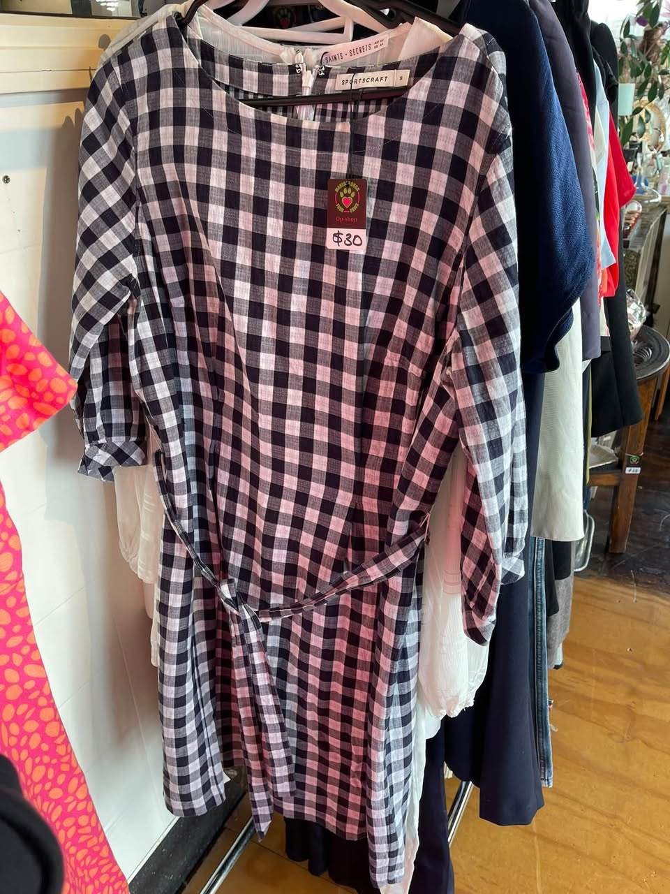 Sports craft fan? We have this small range of sports craft dresses donated as well as some other designer items.
All at bargain prices.  Come and browse and update your wardrobe with us - open 7 days a week at 5 Mills Road and Ford Road East.