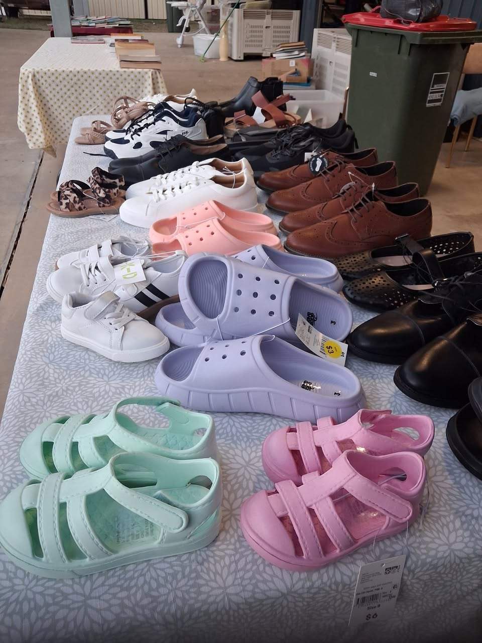 Bargains at the Salvos garage sale tomorrow. 7 Alfred St. Quality kids books 50c to 1.00. free books aa well. New shoes.