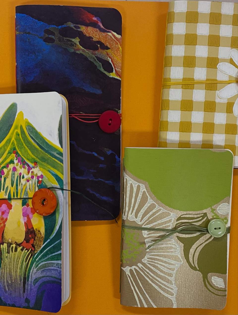 Vintage gift packs! These beauties contain ready made products crafted from vintage paper… each one contains a fridge magnet, tiny butterfly gift tags, gift bags, special gift envelopes, a notebook with vintage wallpaper cover and some charming gift cards too! Available for $15 near the front of the shop!