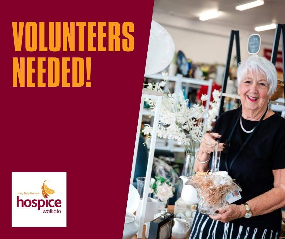Guess what?  Morrinsville Hospice Shop is moving, into a MUCH bigger store; in fact a SUPER-STORE!!
So, we’re on the look-out for more volunteers to support our wonderful Morrinsville team.
What a rewarding way to support your community and help others.
Sound like you? Register your interest here: https://www.hospicewaikato.org.nz/en/register-your-interest