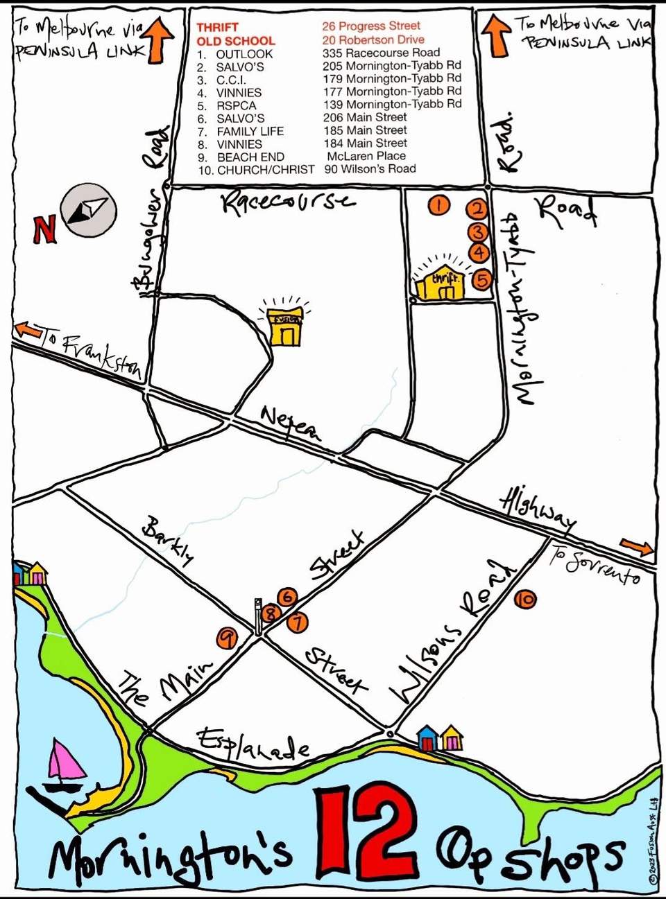 Looking for a fun adventure these winter holidays? Why not a thrifting day in lovely Mornington? There are 12 op shops to visit, all marked out on this handy map. Thanks to Peter, our op shop manager for throwing this together! Just make sure you visit Old School in Roberston Drive next HomeGround and Thrift, tucked up Progress Street right next to the wonderful Commonfolk Coffee #ordinarybravery #ourstory #ittakesavillage #togetherthereslife #community #morningtonpeninsula #thrift #opshopfinds #preloved #opshopping #sustainablefashion #thrifting #vintage #thriftstorefinds #secondhandfashion #thriftshop #thrifted #slowfashion #recycle #fashion #reuse #recycledclothing #vintagestyle #thriftstore #prelovedfashion #recycledfashion #charityshop #vintageclothing #retro #opshopper