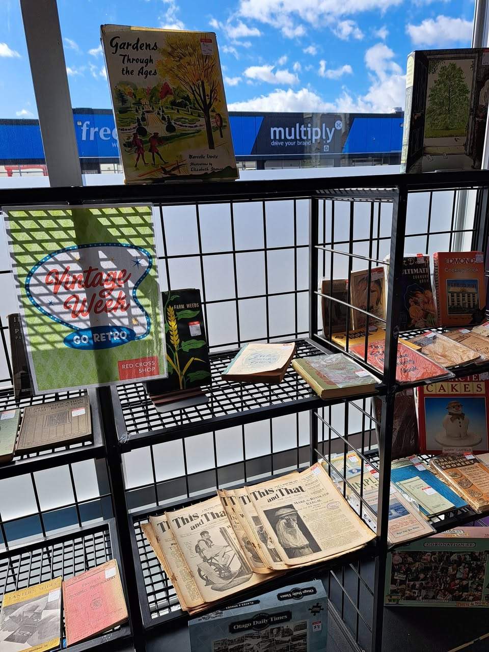Vintage history, photography, cookery, children’s, comic and war books are on the shelves at Red Cross Books P.N.