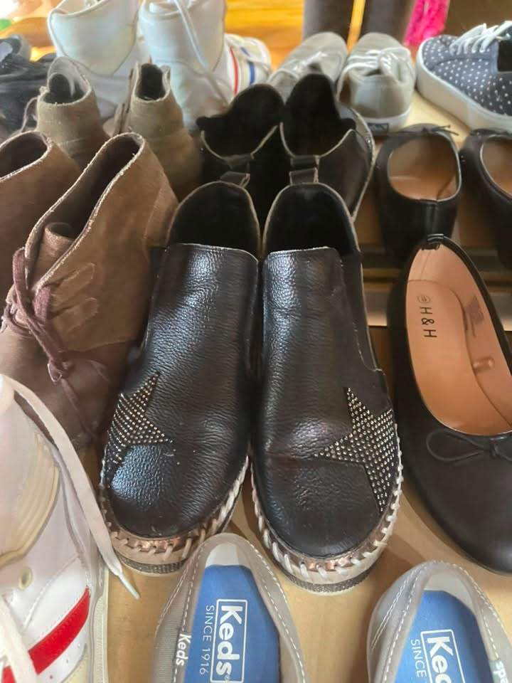Shoes glorious shoes! A diverse range of donations in our shoe department to finish off your outfit. With clothes $5 per item it’s a steal! Open 10am daily at 5 Mills Road and Ford Road East.