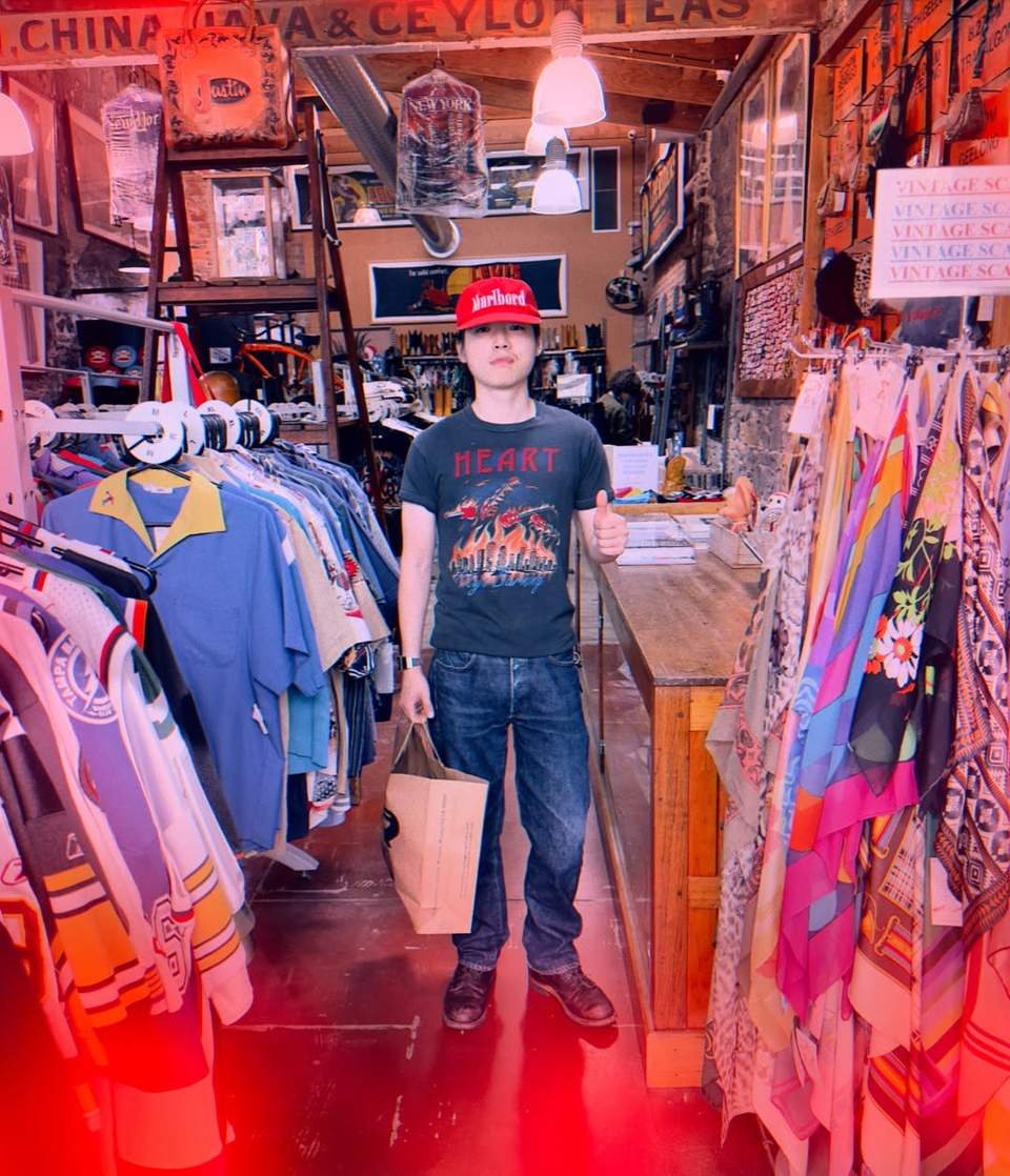Stuart wearing a Vintage 1980s HEART “City’s Burning”
 tour tee!
Shop similar band tees in-store & online now.

★
★
★
★
★
#americanvintageclothing #fitzroy #vintageclothing #vintagetourtee #vintagebandtee