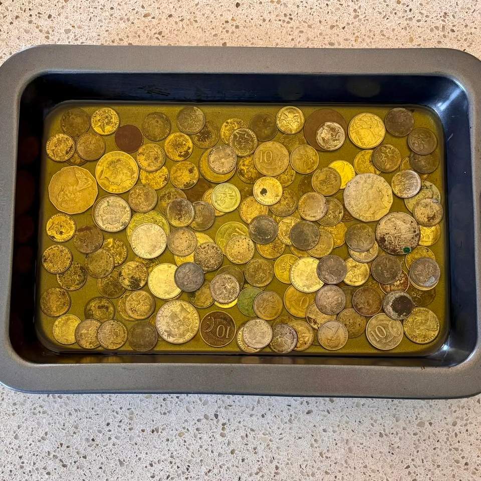 Thought I’d try to clean up some coins before donating them to Peninsula Home Hospice. Copilot says to soak them in olive oil. It could take days or weeks to remove the verdigris. Has anyone ever tried this? Did it work?