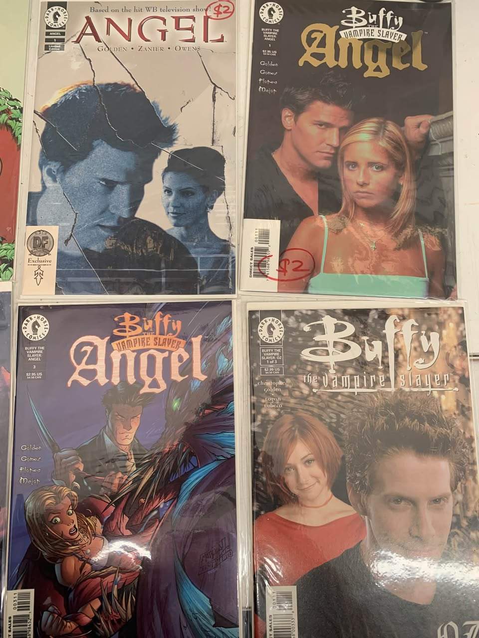 If you’re a Buffy the Vampire Slayer fan, you’ll be pleased to know that we have a collection of comics/magazines. Available at our shop now, box behind the counter. $2 each. A few limited edition ones will be available on Friday, priced from $10.