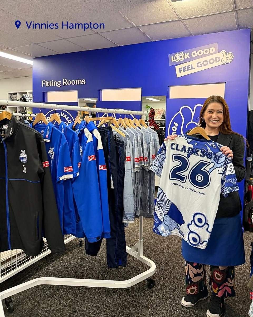 Every donation has a story and this one has footy fans talking. 👀 A stash of North Melbourne AFL merch has been received at our Vinnies Hampton store, and it's all pretty special!! Footy fever has hit a whole new level here, and we're genuinely grateful the donation came our way. These are incredible pieces, so we want to make sure North Melbourne supporters get a fair chance to snap them up. How to purchase: 🛒 All 13 items will be sold separately on auction on the Vinnies Victoria eBay site 📅 Bidding opens Friday 11 September at 2pm and runs for 7 days 💻 Save this post and check the comments for the link And it's not just a great find. Every purchase at our Vinnies op shops helps fund programs supporting Victorians experiencing homelessness, housing insecurity and financial hardship. 💙 Head to Vinnies Victoria on eBay to see the full range and get your bids in.