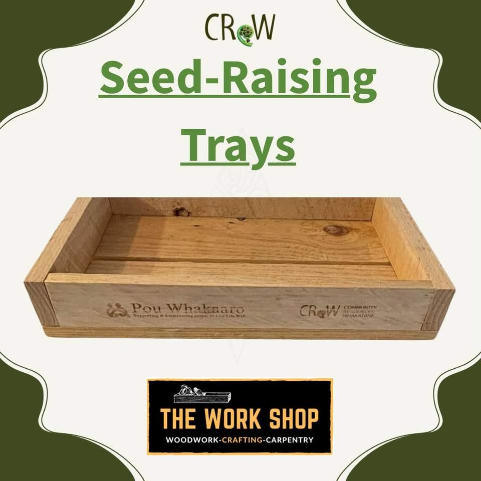 What donations can we accept and not accept at CReW?

E-Waste frequently asked questions and our prices.

Any other questions? Give us a call or send us a message we are happy to chat. ♻️

Seed-Raising Trays beautifully crafted by The Work Shop group down at Pou Whakaaro. They have utilised their skills by working as a team to create something meaningful for the community.
$20 and available now at CReW.
 See less

Sorry guys, we will be closing the shop at 2:30pm today.
Thank you for your understanding and supporting us at CReW.