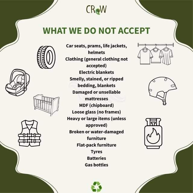 What donations can we accept and not accept at CReW?

E-Waste frequently asked questions and our prices.

Any other questions? Give us a call or send us a message we are happy to chat. ♻️

Seed-Raising Trays beautifully crafted by The Work Shop group down at Pou Whakaaro. They have utilised their skills by working as a team to create something meaningful for the community.
$20 and available now at CReW.
 See less

Sorry guys, we will be closing the shop at 2:30pm today.
Thank you for your understanding and supporting us at CReW.