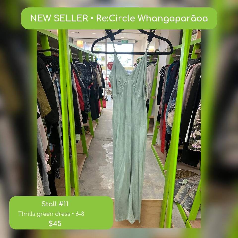 NEW SELLER ALERT — WHANGAPARĀOA!
Stall #11 has just landed at Re:Circle Whangaparāoa with fresh spring style ready to be snapped up:
 White-and-blue shirt, size S — $15
 Light-blue jeans, size M — $40
 ASOS black sheer top, size S — $25
 Red pants, size S — $35
 JANSE multicolour dress, size XS — $35
 Thrills green dress, size 6–8 — $45
 Forever New dark-grey poncho, one size — $40
 Light-blue jeans, size S — $30
Only one of each—and the favourites never hang around for long. If something has your name on it, be quick!
 Re:Circle Whangaparāoa
Level 4, next to Chipmunks
Coast Plaza, 719 Whangaparaoa Road, Manly
SELLERS: Spring shoppers are out! Clear out your wardrobe, book a stall and let Re:Circle handle the selling while you track your sales online.
#ReCircleWhangaparaoa #CoastPlaza #HibiscusCoast #NewSellerAlert #SpringStyle #SecondhandFashion #ShopLocalNZ #OnlyOne #SellYourStuff #BookAStall #CircularFashion