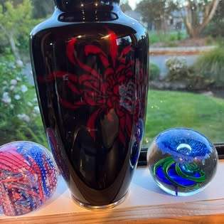 Japanese closonie ando vase. $165.

A very rare Victorian potty with swan neck handle.