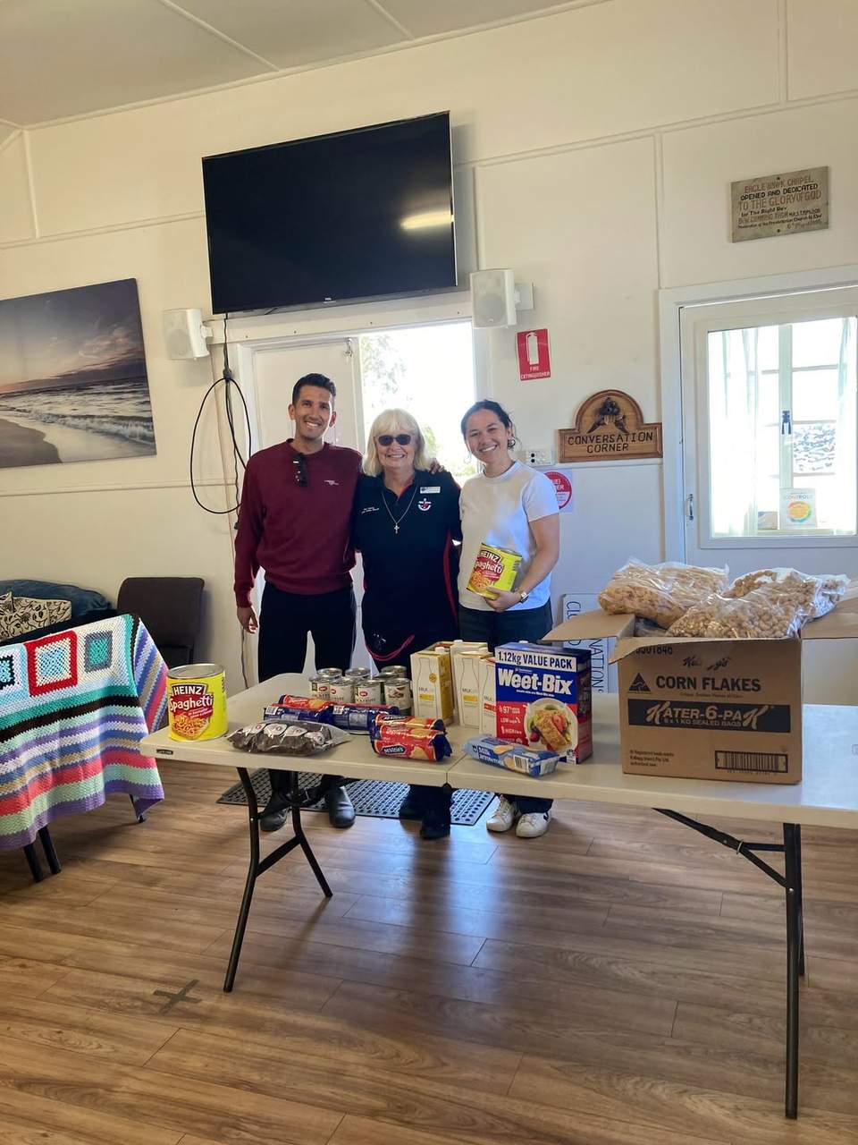 Appreciation & Thanks to Sarah & James, Managers, of Parrawa Ski Lodge this Winter, Perisher Valley. They Donated their Unused Food Items to the Op Shop, such a Kind and Nice Gesture! We Greatly Value your Thoughtfulness. Best Wishes for your Travelling Plans, Soon to Happen.