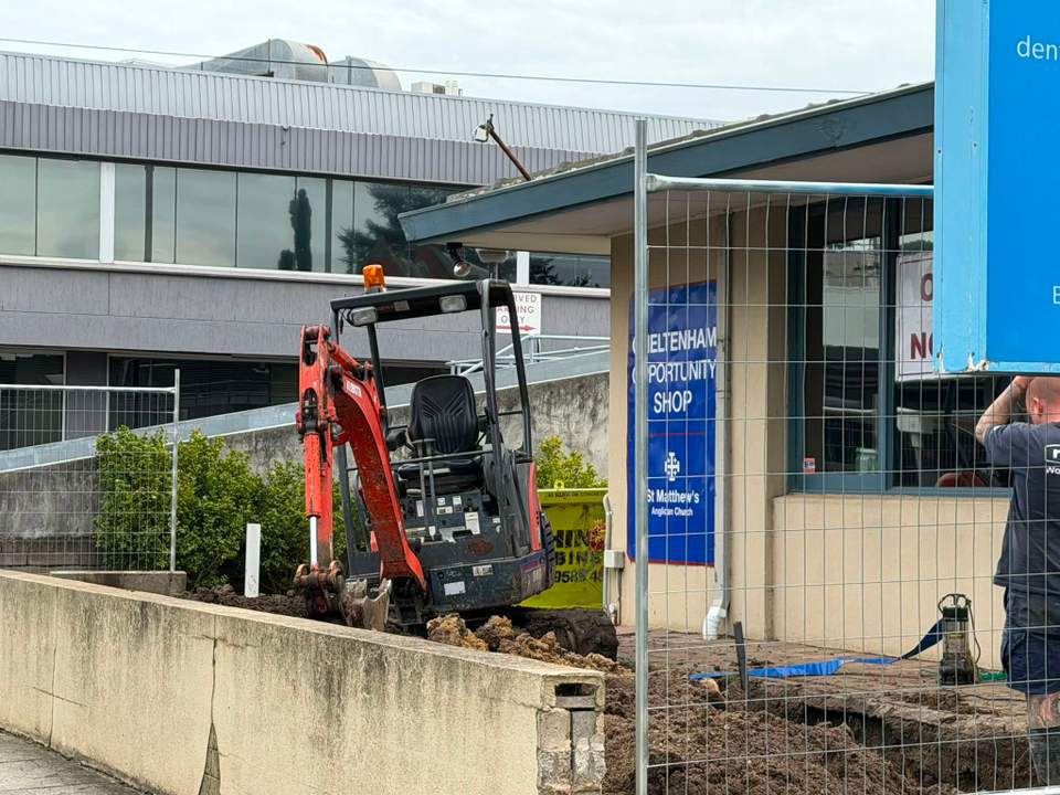 This is going on outside our shop today! Sorry for the inconvenience- reopening on Wednesday.