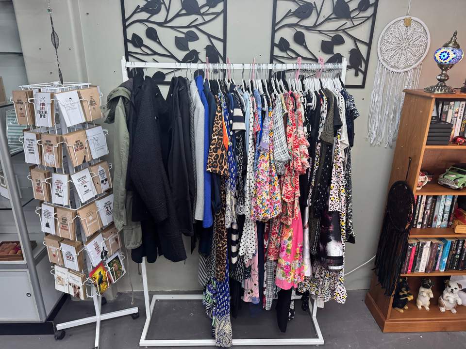 Hybrid designer resale and gift store tucked inside ‘What’s In Stock’ at bottom of town. Prices in $30-50 range. Well curated ladies stuff and I loved the gift section for something different