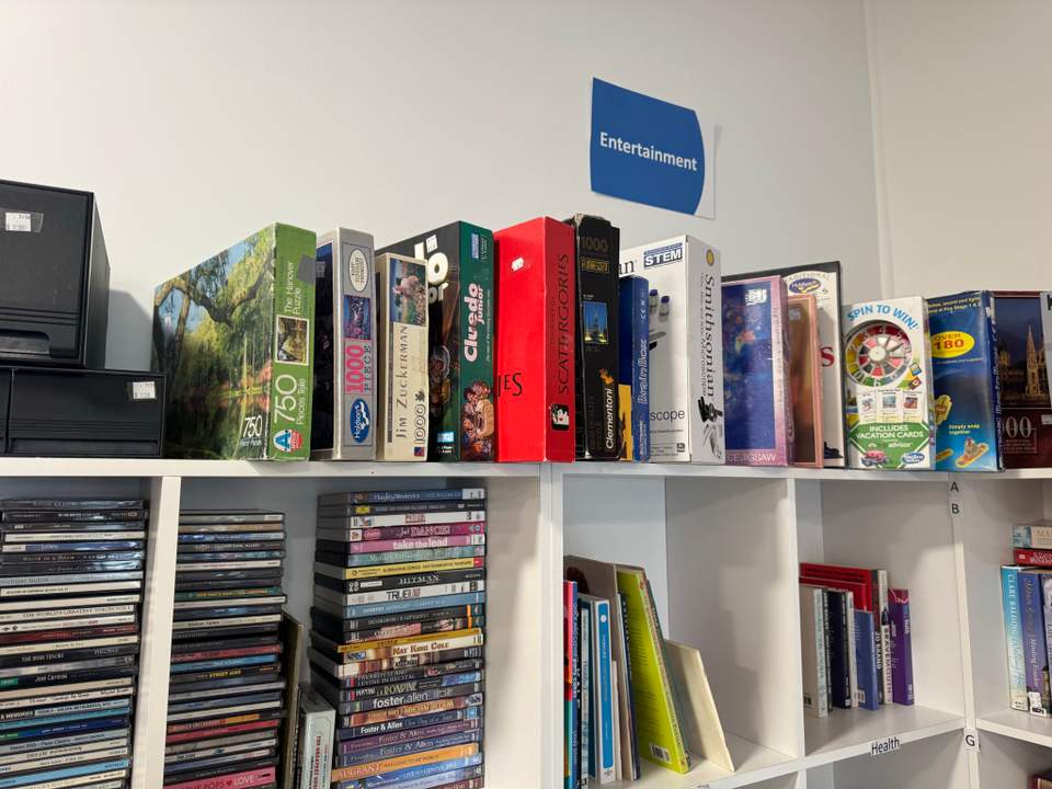 Lots of great stuff in at the moment- furniture (two leather couches), artwork, board games and puzzles (all $6) and heaps of ladies dresses (all $10 usually)