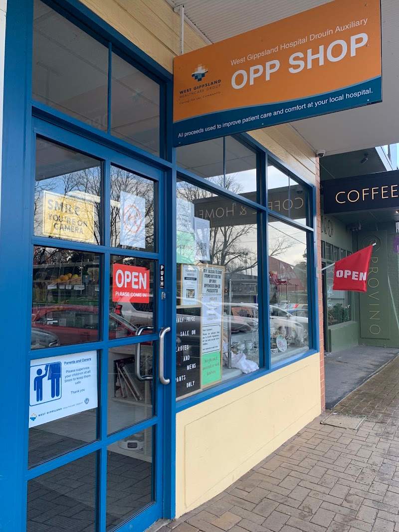 Check out West Gippsland Hospital Drouin Auxiliary Op Shop in Drouin