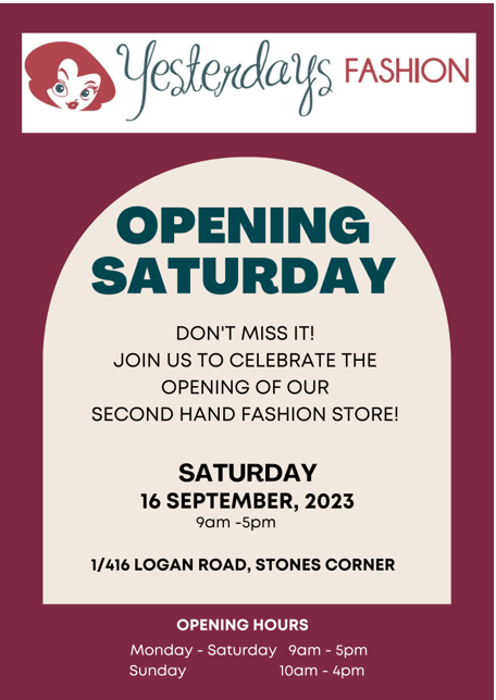 Check out Yesterdays Fashion in Stones Corner