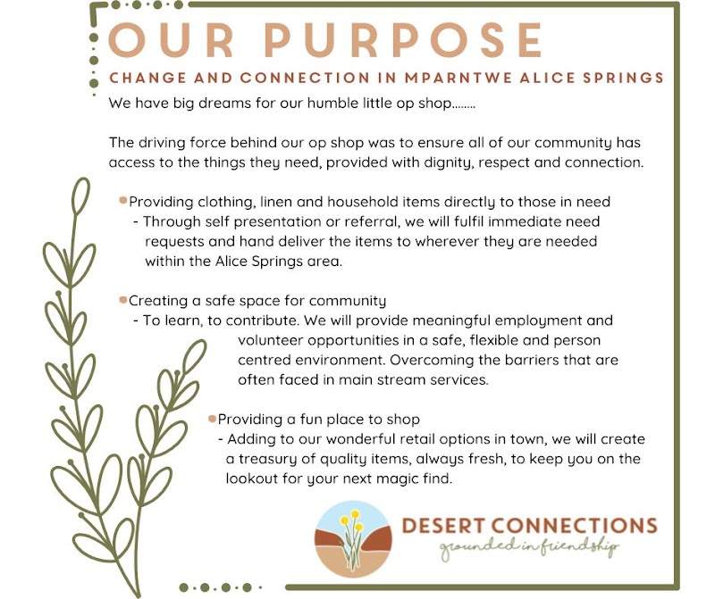 Check out Desert Connections Community Op Shop Ciccone in Ciccone